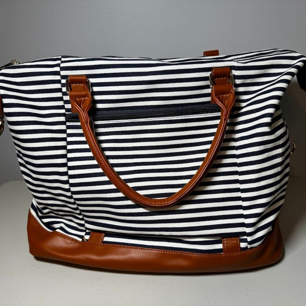 Women Travel Tote Canvas Weekender Bag Carryon Shoulder Duffel